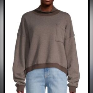 We the free turtleneck sweatshirt